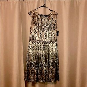 Gold metallic dress NWT